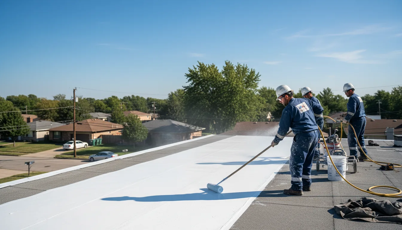 Commercial roof coating in Cuba, KS near me